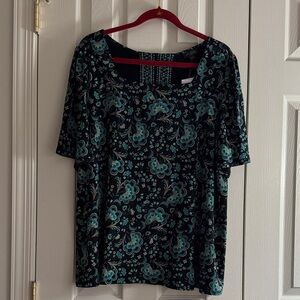 🌿 J.Jill Floral Knit Top – XL | NWT | Wearever Collection